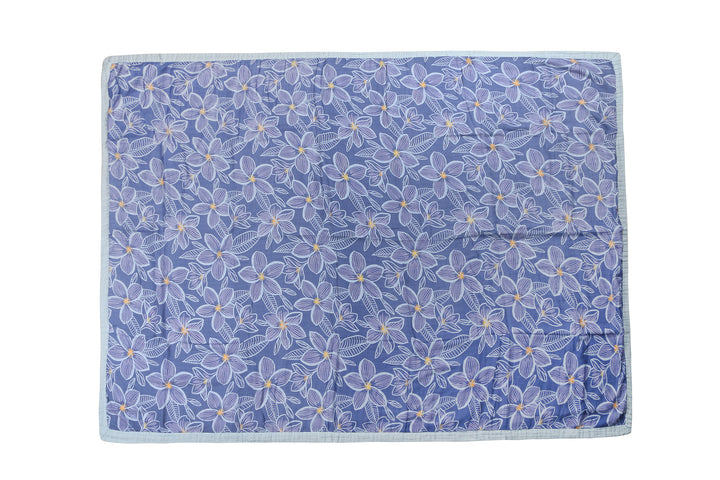 Luxury Bamboo Blanket Plumeria Blue