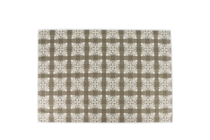 Multi-Purpose Waffle Kitchen Towel Palaka Quilt Brown