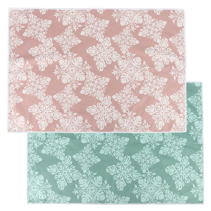 Multi-Purpose Waffle Kitchen Towel Quilt Dusy Rose