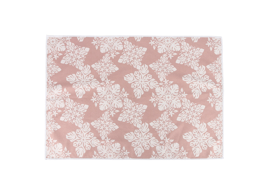 Multi-Purpose Waffle Kitchen Towel Quilt Dusy Rose