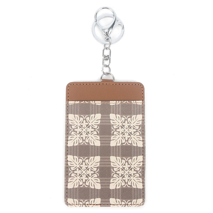 Card Case April Quilt Palaka Brown