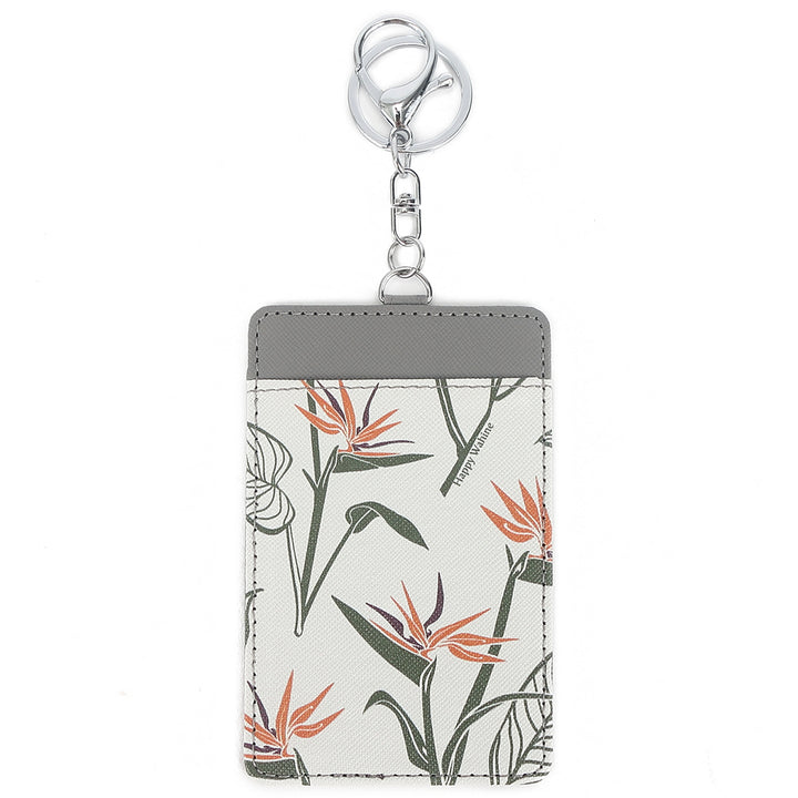 Card Case April Bird of Paradise Grey