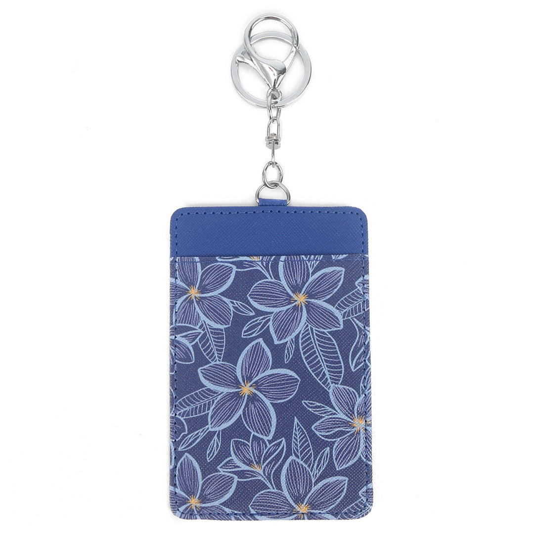 Card Case April Plumeria Blue