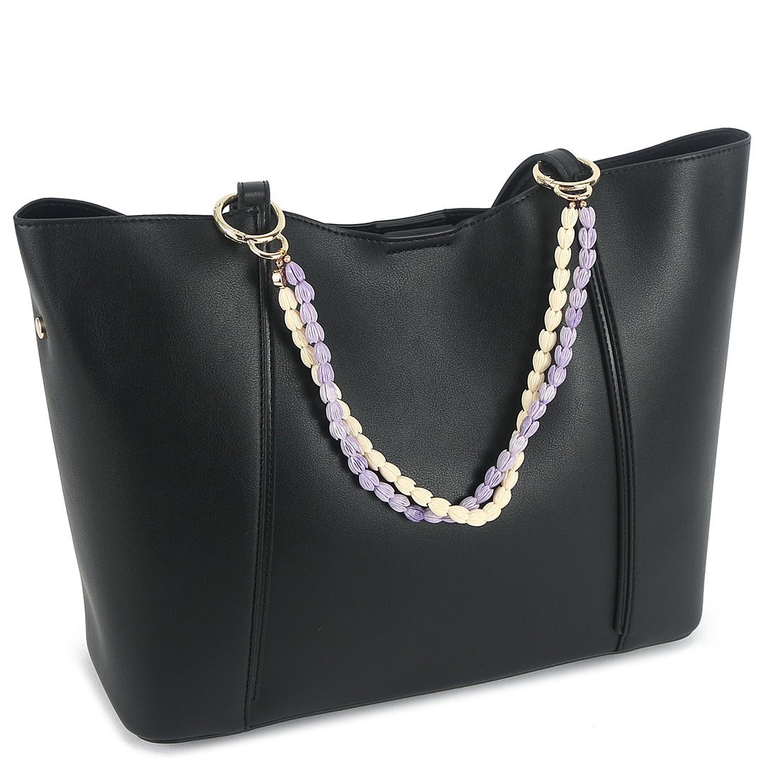 Lei Deco Charm 2-std Purple White Pikake