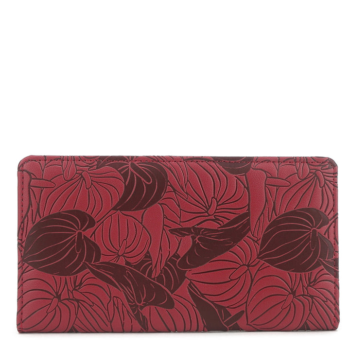 Wallet Teyla Anthurium Embossed Brown-Red