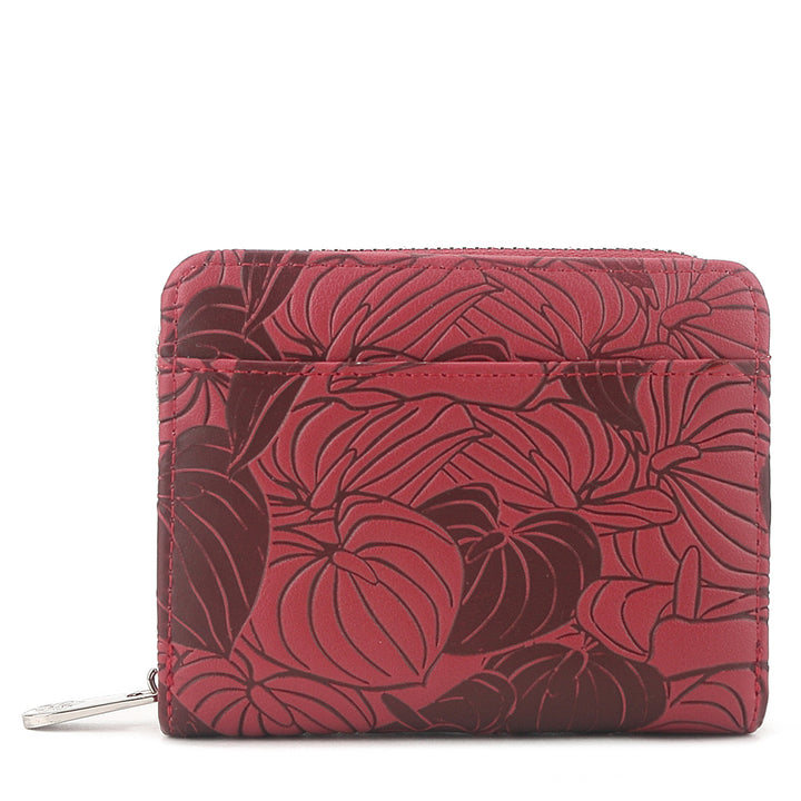 Wallet Meily Anthurium Embossed Brown-Red
