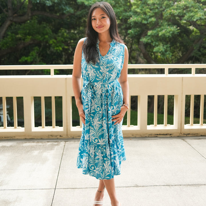 Sleevless Dress Kaipo Tiare Infinity Blue