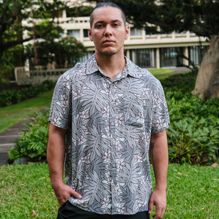 Mens Shirt Keahi Lauae Grey
