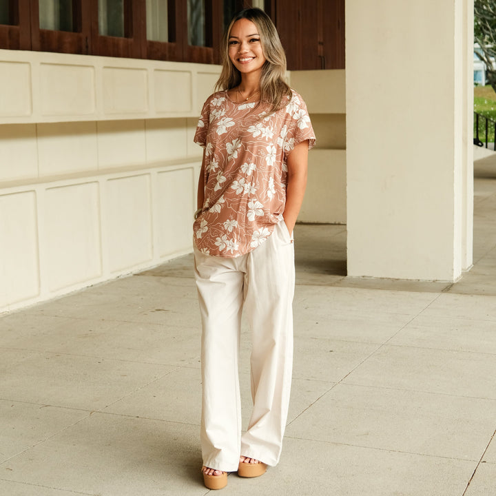 Top Luana Hibiscus Mocha