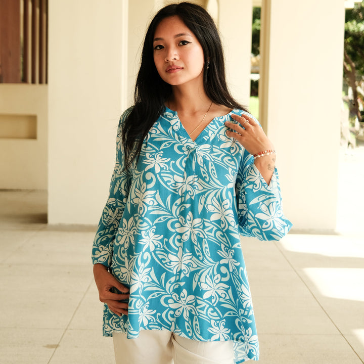 Blouse Napua Tiare Infinity Blue