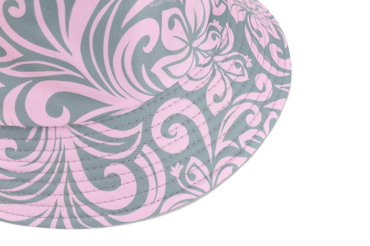 Bucket Hat Hibiscus Pink Grey