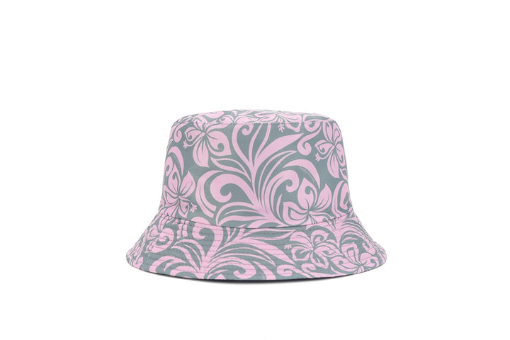 Bucket Hat Hibiscus Pink Grey