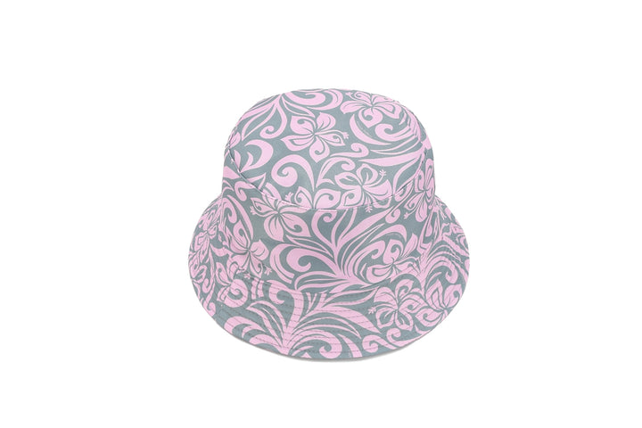 Bucket Hat Hibiscus Pink Grey