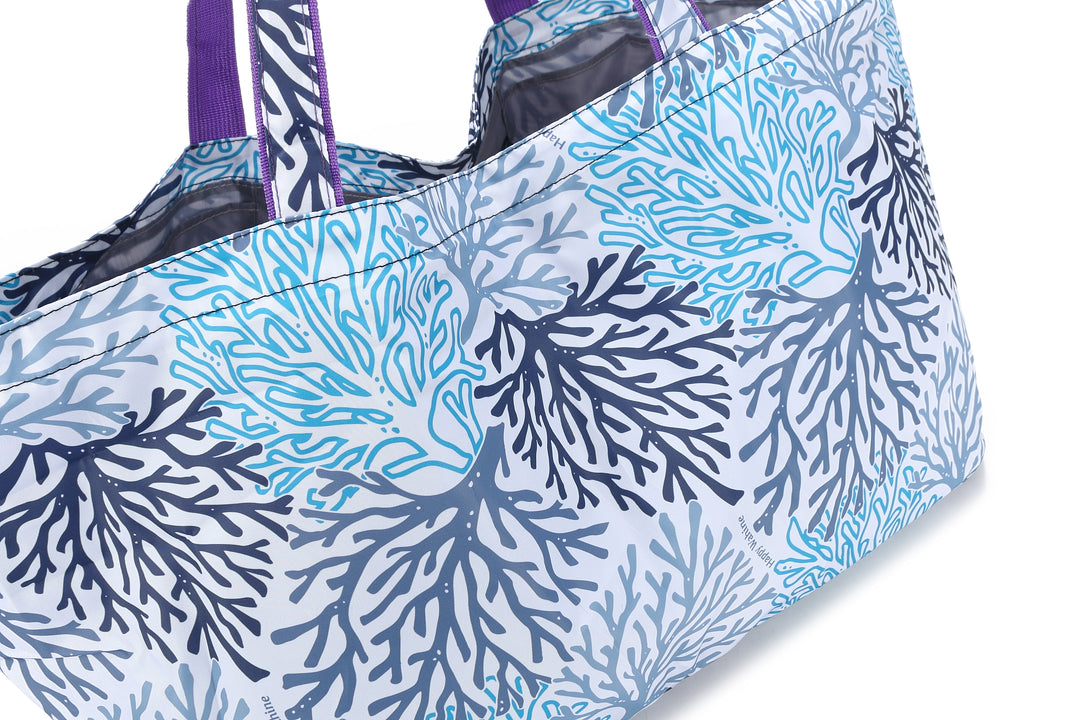 Carry-All Tote Coral Blue