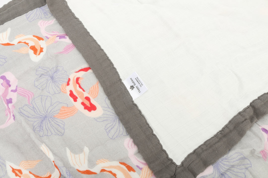 Baby Blanket Koi Grey