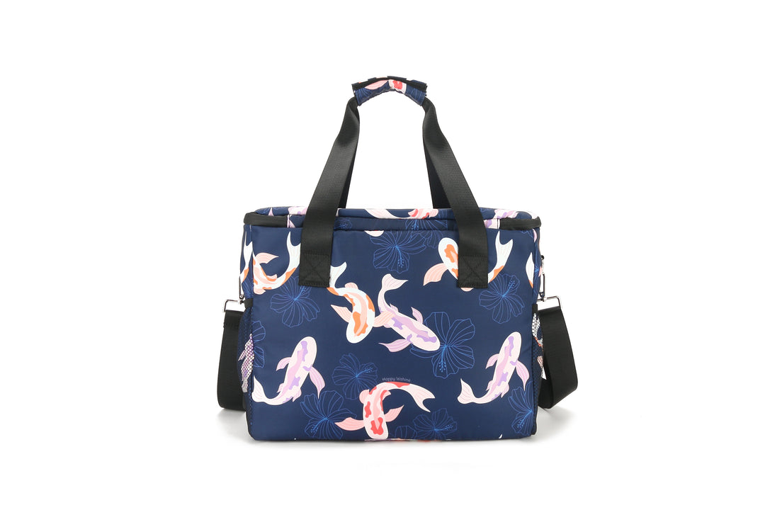 Cooler Tote Large Koi Navy