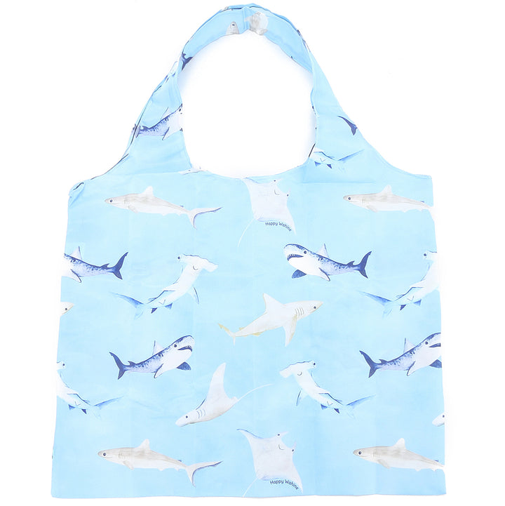 Foldable Bag Jake Happy Sharks Blue