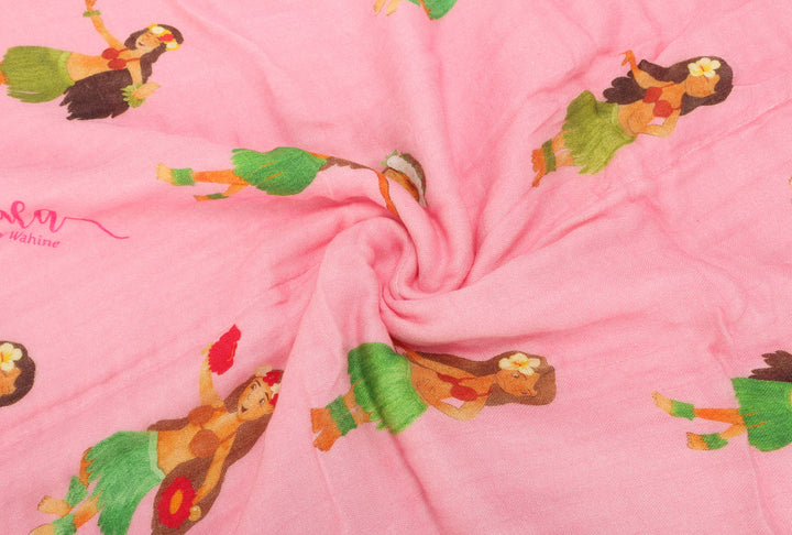 Baby Blanket Hula Girl Pink