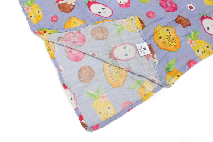 Baby Muslin Swaddle Hawaiʻi Fruits Lavender