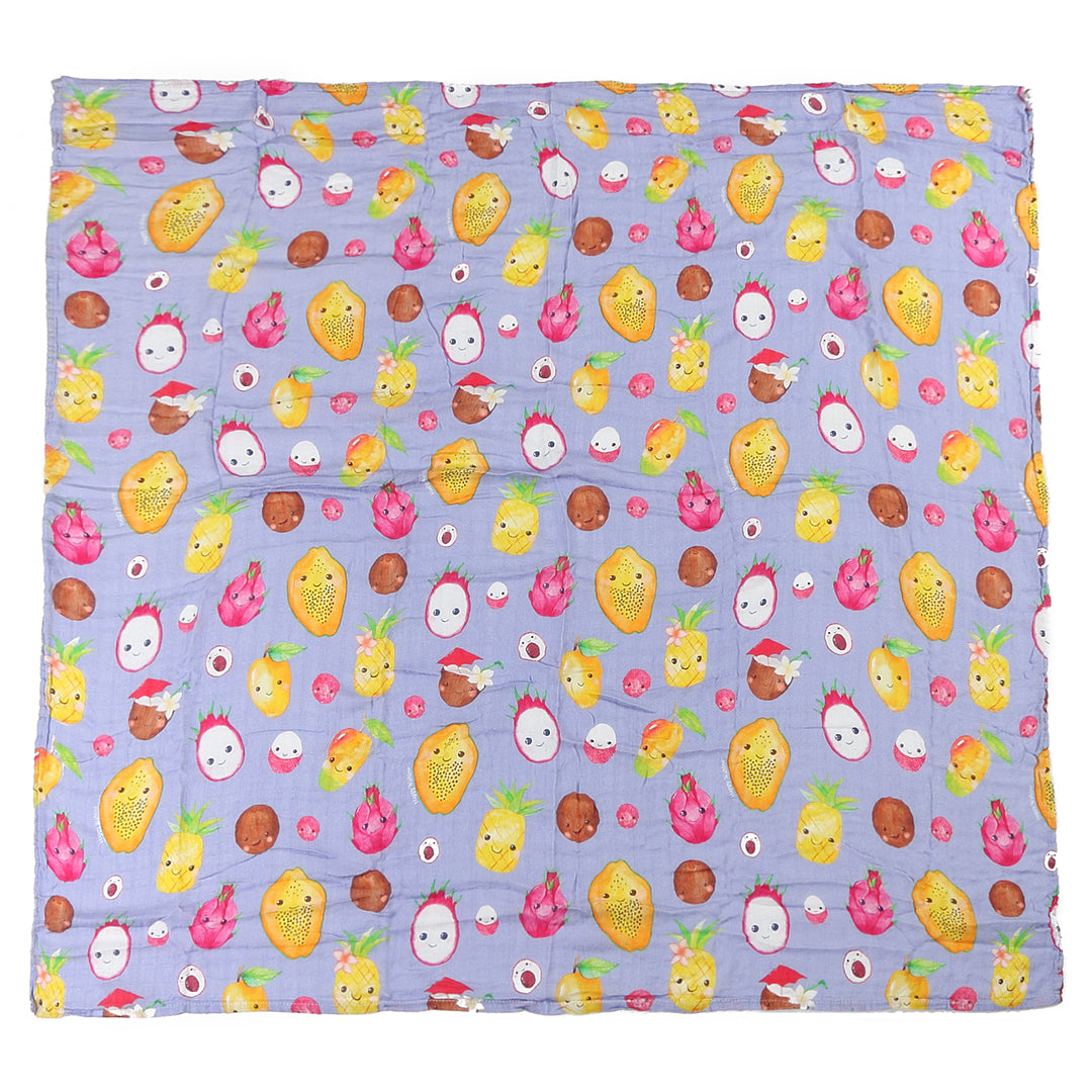 Baby Muslin Swaddle Hawaiʻi Fruits Lavender