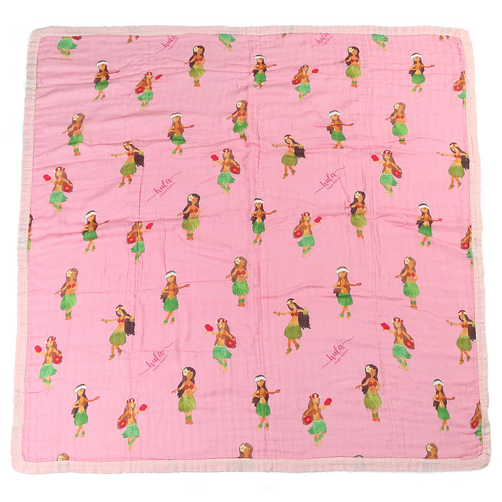 Baby Blanket Hula Girl Pink