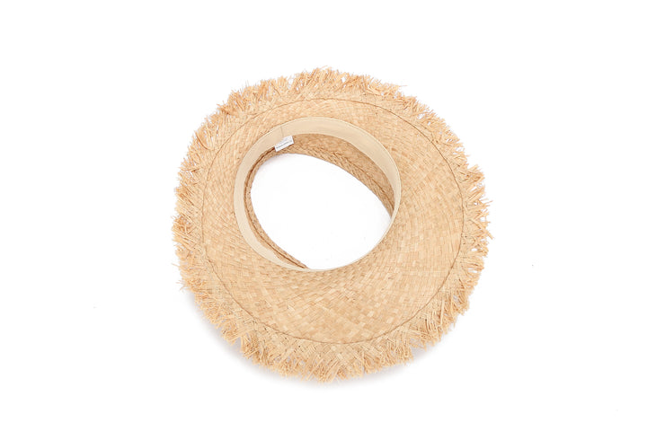 Hat Papale Round Open Top Assymetric Fringes