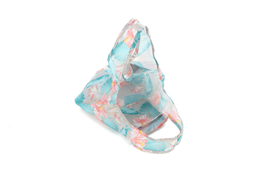 Foldable Bag Joy Floral Mixed Blue