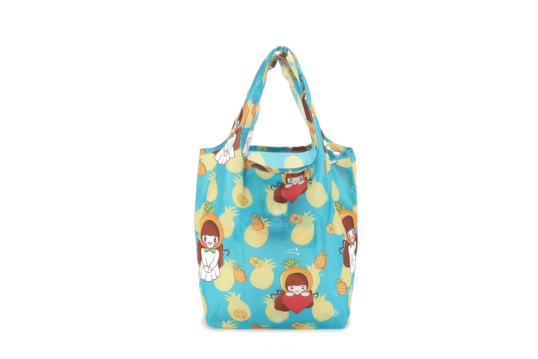 Foldable Bag Joy Cute Girl Hawai'i Blue