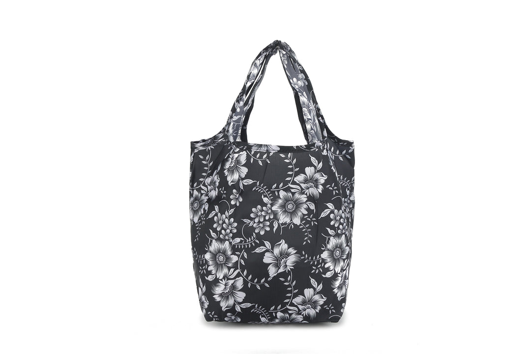 Foldable Bag Joy Floral Black