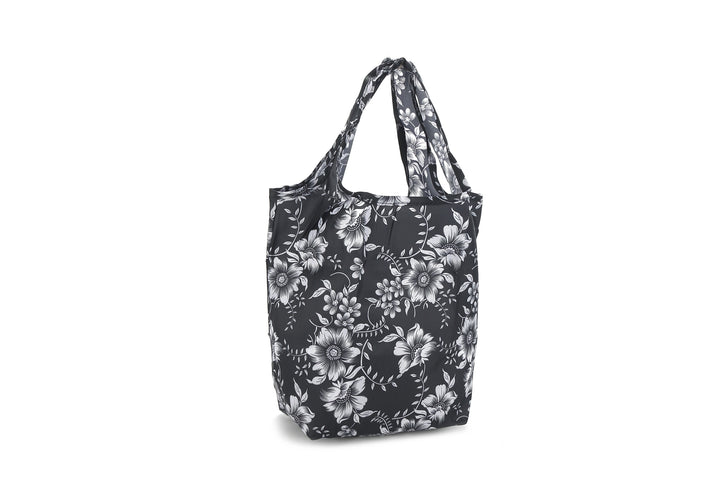 Foldable Bag Joy Floral Black