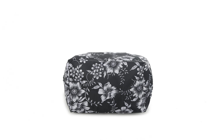 Foldable Bag Joy Floral Black