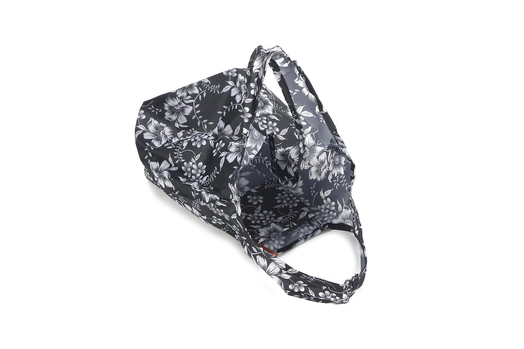 Foldable Bag Joy Floral Black