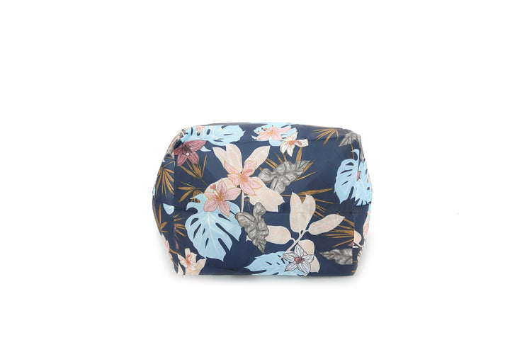 Foldable Bag Joy Monstera Hibiscus Navy