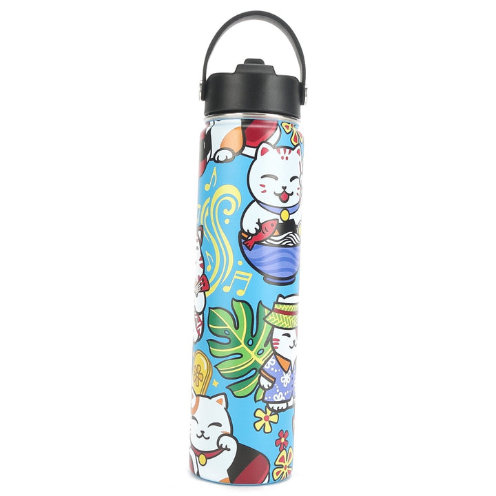 Insulated Water Bottle 24oz Neko Teal