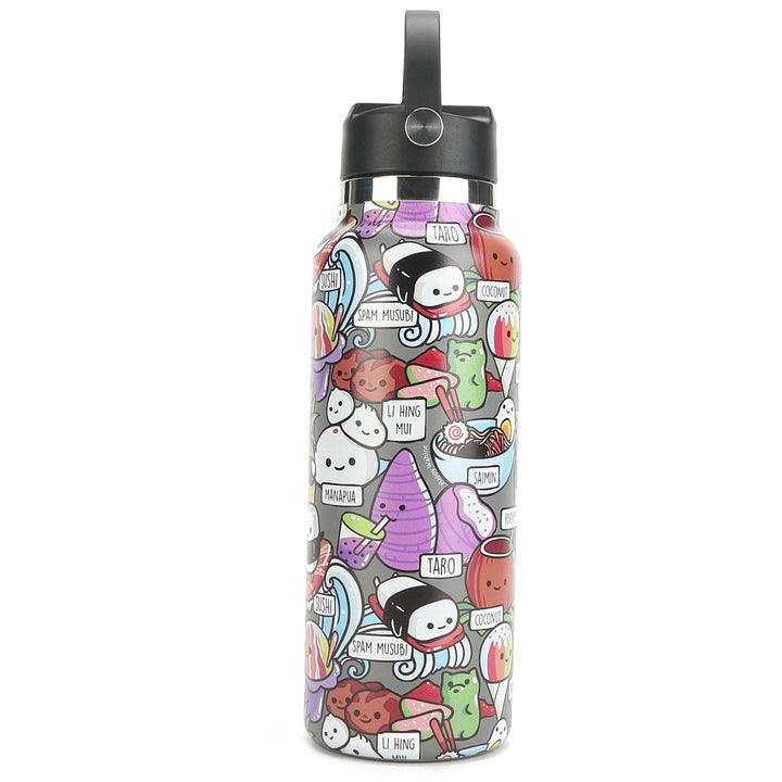 Insulated Water Bottle 40oz Craving Hawaii Grey