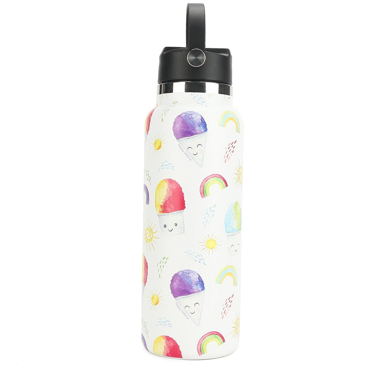 Insulated Water Bottle 40oz Shave Ice White