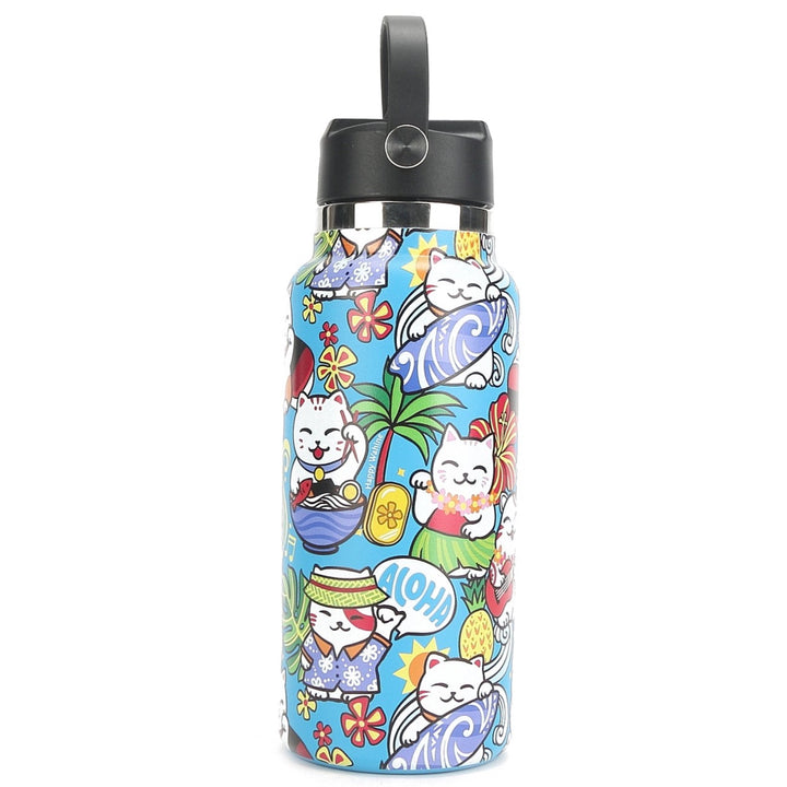 Insulated Water Bottle 32oz Neko Teal