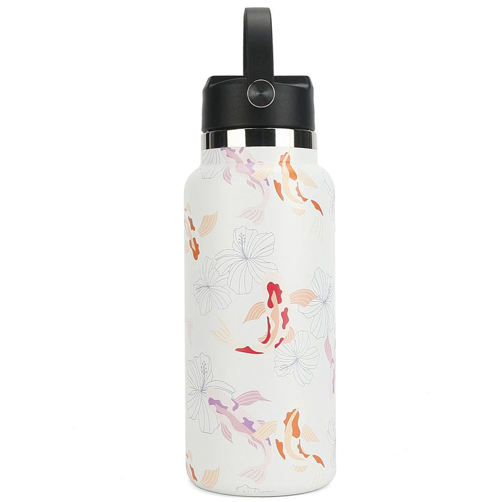 Insulated Water Bottle 32oz Koi Grey