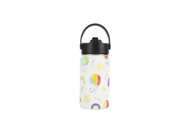 Insulated Water Bottle 12oz Shave Ice White