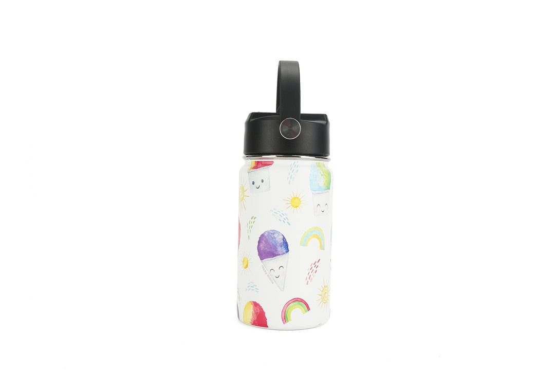 Insulated Water Bottle 12oz Shave Ice White