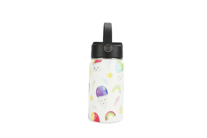 Insulated Water Bottle 12oz Shave Ice White