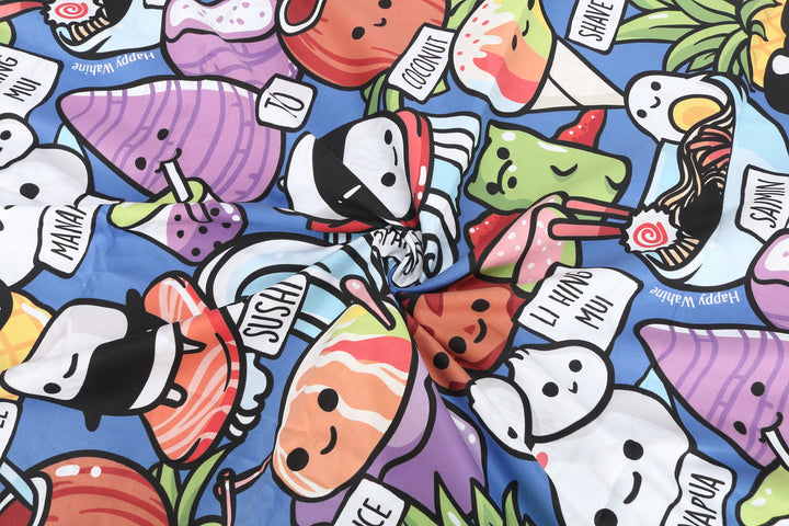 Sand-Free Reversible Beach Towel Craving Hawai'i Blue Craving Hawai'i Grey