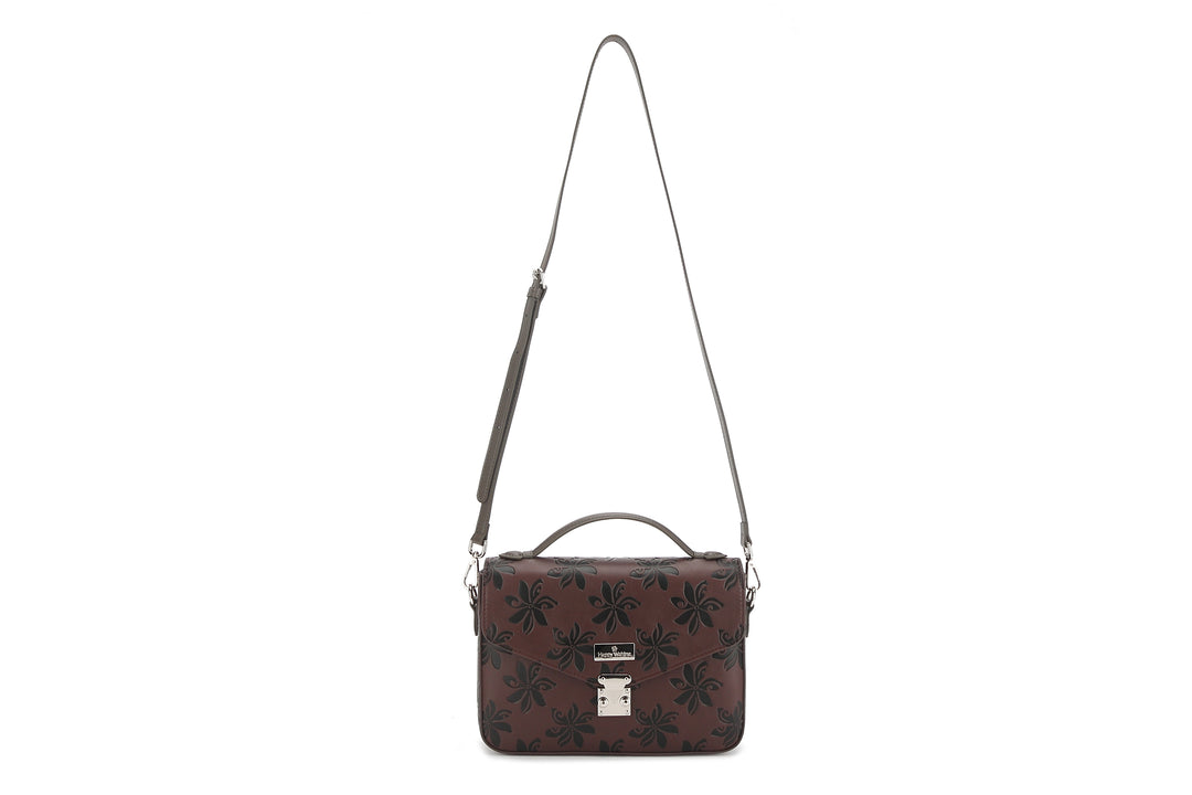 Satchel Alice Tiare Brown Embossed