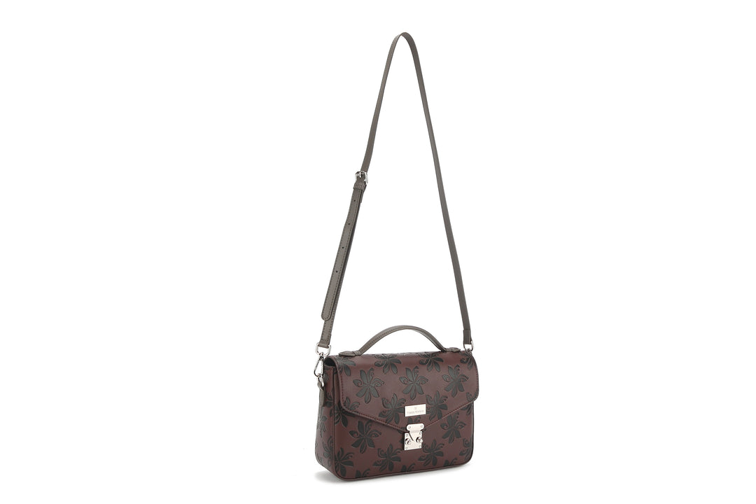 Satchel Alice Tiare Brown Embossed