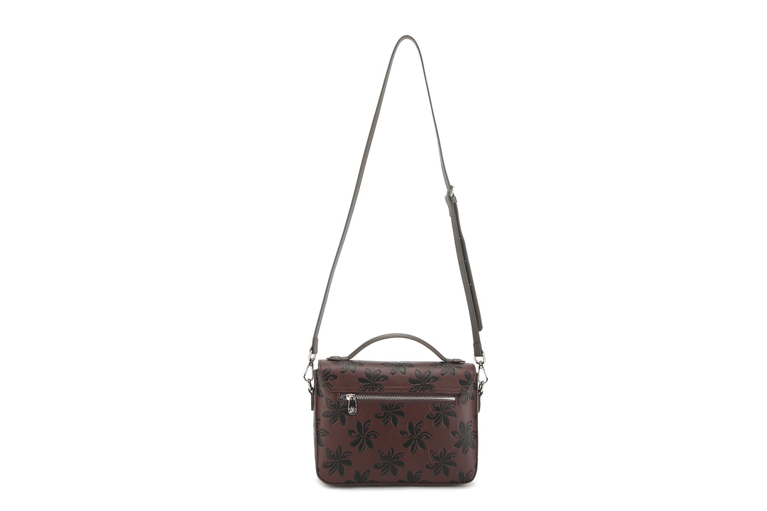 Satchel Alice Tiare Brown Embossed