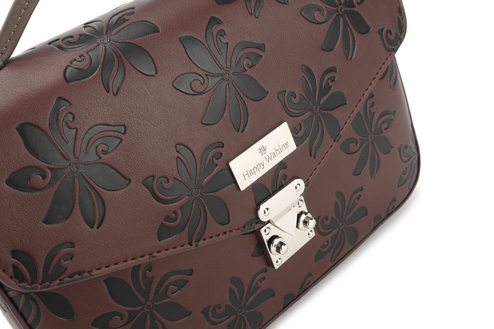Satchel Alice Tiare Brown Embossed