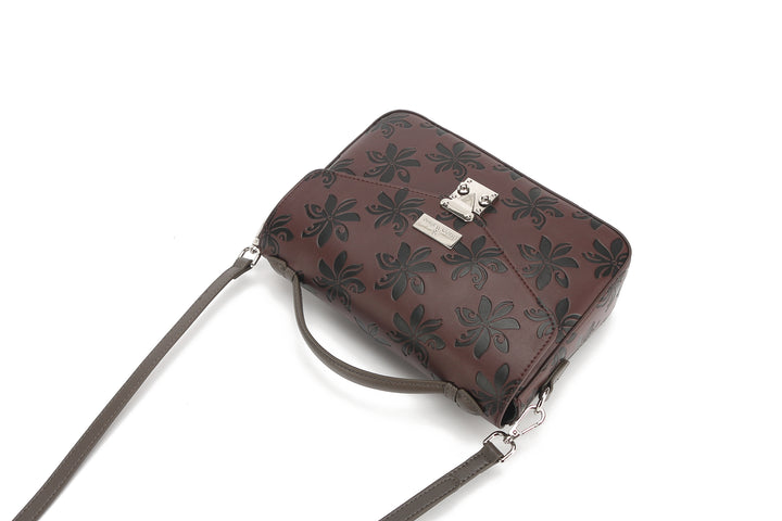 Satchel Alice Tiare Brown Embossed