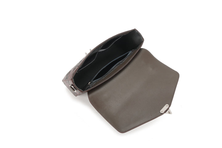 Satchel Alice Tiare Brown Embossed