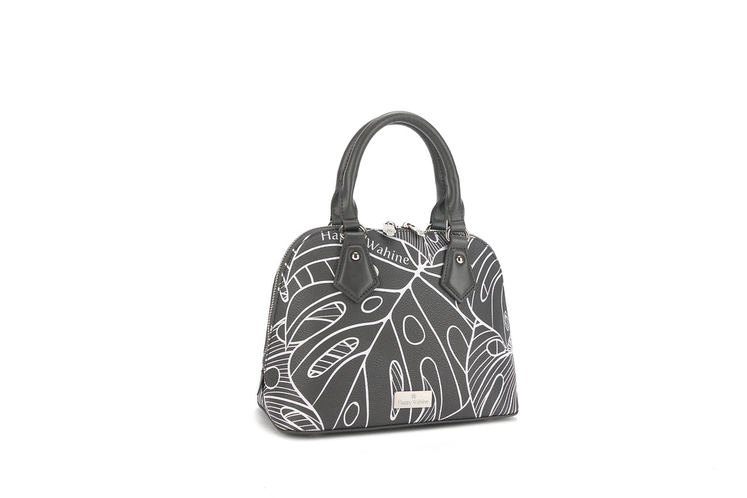 Satchel Lora Monstera Lines Grey