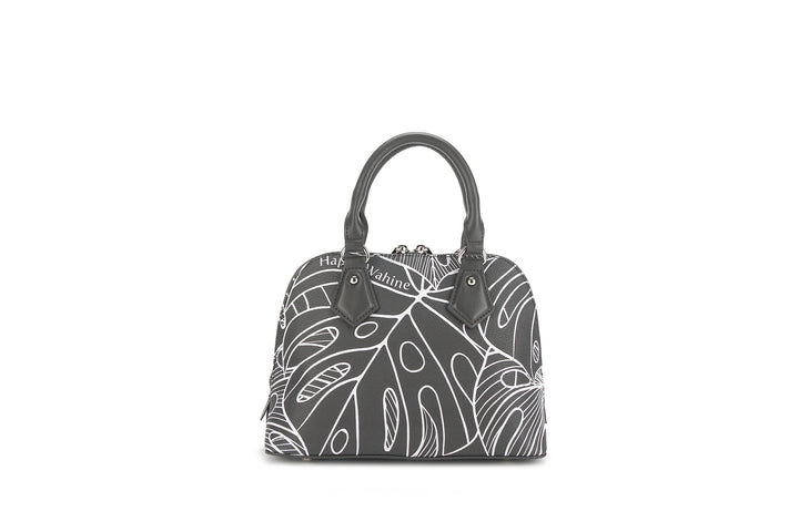 Satchel Lora Monstera Lines Grey